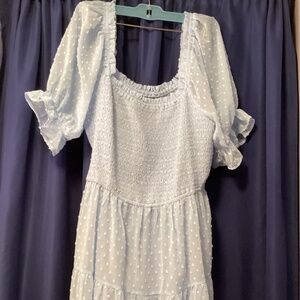 Baby blue midi dress